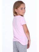 Tricou fete cu petice, roz deschis NDZ8112 - Magazin online - Boutique